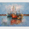 De dikke Schilderijen van de Olie Abstracte Zeilboot/de Met de hand geschilderde Schilderijen van het Bootlandschap